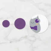 Baby Boy Horned Frog Paars Baby shower Confetti (Achterkanten)