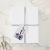 Baby Boy Horned Frog Paars Cadeaulabel (Met Touw)