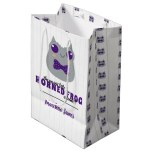 Baby Boy Horned Frog Paars Medium Cadeauzakje