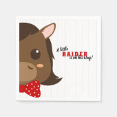 Baby Boy Horse Rood Baby shower Servet (Voorkant)