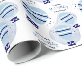 Baby Boy Hot Air ballons Navy Blue Cadeaupapier (Rol Hoek)