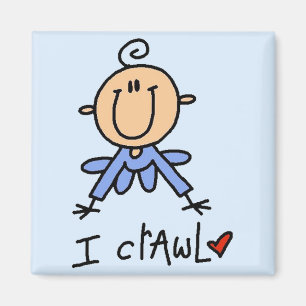 Baby Boy I kruipt Tshirts en Gifts Magneet
