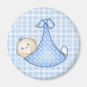 Baby Boy in Blanket Magneet