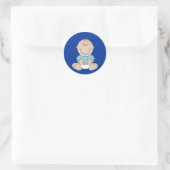 Baby Boy in Blauw Shirten Sticker (Tas)