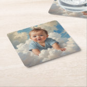 Baby Boy in de wolken Kartonnen Onderzetters (Schuin)