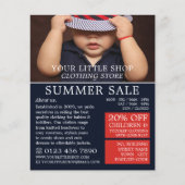 Baby Boy in Pet, kinderkledingwinkel Flyer (Voorkant)