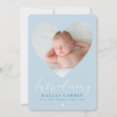 BABY BOY introduceert lijst bleek blauw Kaart (Voorkant)