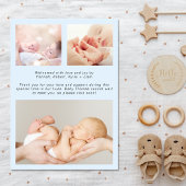 Baby Boy Introductie Foto Collage Birth Aankondiging