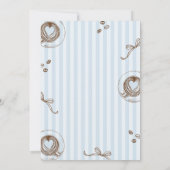 Baby Boy Is Brewing Coffee Baby Shower Invitation Kaart (Achterkant)