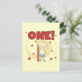 Baby Boy is een 1e verjaardag Tshirts en geschenke Briefkaart (Staand voorkant)