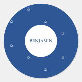 Baby Boy Jewish Hebrew Naming-ceremonie Ronde Sticker