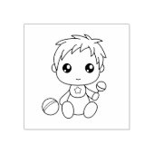 Baby Boy Jumpsuit kleur me Rubberstempel (Afrduk)