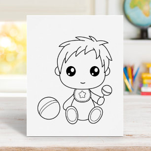 Baby Boy Jumpsuit Kleurplaat Poster