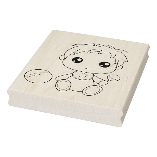 Baby Boy Jumpsuit Kleurplaat Rubberstempel (Stempel)