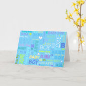 Baby Boy Kaart (Gele Bloem)