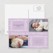 baby boy kai both announcement aankondigingskaart (Voorkant / Achterkant)