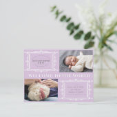 baby boy kai both announcement aankondigingskaart (Staand voorkant)