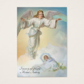 Baby Boy Katholieke begrafenisherdenking Heilige K Visitekaartje (Voorkant)