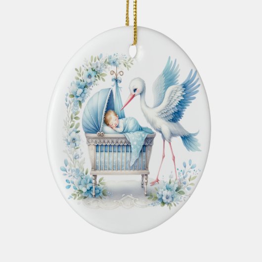 Baby Boy Keramisch Ornament (Rechts)