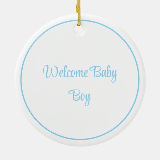 Baby Boy Keramisch Ornament (Achterkant)