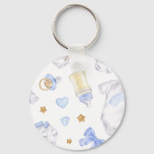 Baby Boy Keychain | Baby Shower Favor Keepsake (Achterkant)