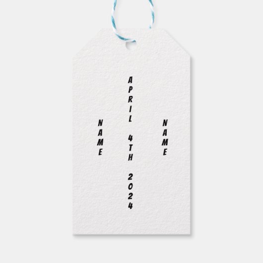 Baby Boy Klassieke Auto Cadeaulabel (Achterkant)