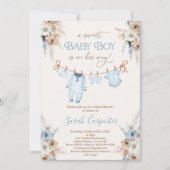 Baby Boy Kleding Baby shower Kaart (Voorkant)