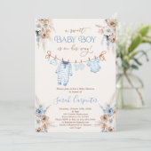 Baby Boy Kleding Baby shower Kaart (Staand voorkant)