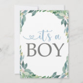 Baby Boy Kleding Baby shower Uitnodiging (Achterkant)