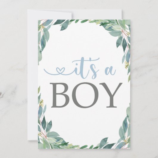 Baby Boy Kleding Baby shower Uitnodiging (Achterkant)