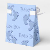 Baby Boy Kleine Voeten Voetafdruk Douche Party Fav Bedankdoosjes (Achterkant)