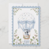Baby Boy Koala Hot Air ballon Waterverf Shower Kaart (Voorkant)