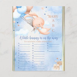 Baby Boy Konijn Baby Shower Spel