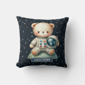 Baby Boy Kussen met Astronaut Teddy Bear (Voorkant)