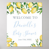 Baby Boy Lemons Shower Welkome Poster (Voorkant)