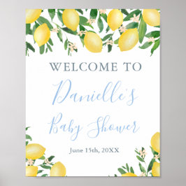 Baby Boy Lemons Shower Welkome Poster