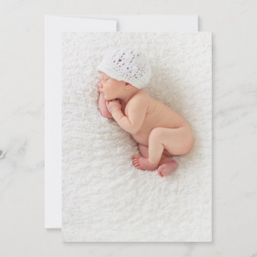 Baby Boy Lijst geboorteaankondiging - blauw Aankondiging (Achterkant)