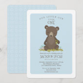 Baby Boy Little Cub Child's Birthday Party Kaart (Voorkant / Achterkant)