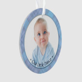 Baby Boy Little Prince Eerste Kerst Keepsake Ornament (voorkant)