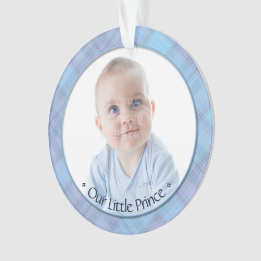 Baby Boy Little Prince Eerste Kerst Keepsake Ornament (voorkant)