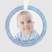 Baby Boy Little Prince First Kerstkever of Ornament (voorkant)