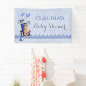 Baby Boy Little Prince Silver Crown Royal Blue Spandoek (Insitu)