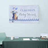 Baby Boy Little Prince Silver Crown Royal Blue Spandoek (Beurs)