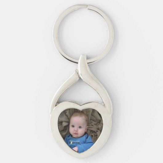 Baby Boy Little Son Gepersonaliseerde foto Sleutel Sleutelhanger (Voorkant)