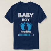 Baby Boy Loading Future Ouders Zwangerschap onthul T-shirt (Design voorkant)
