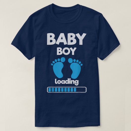 Baby Boy Loading Future Ouders Zwangerschap onthul T-shirt (Design voorkant)