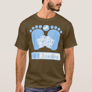 Baby Boy Loading, Geek Zwangerschap, Geslacht open T-shirt