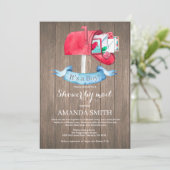 Baby Boy Long Distance Shower via Mail Invitation Kaart (Staand voorkant)