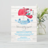 Baby Boy Long Distance Shower via Mail Invitation Kaart (Staand voorkant)