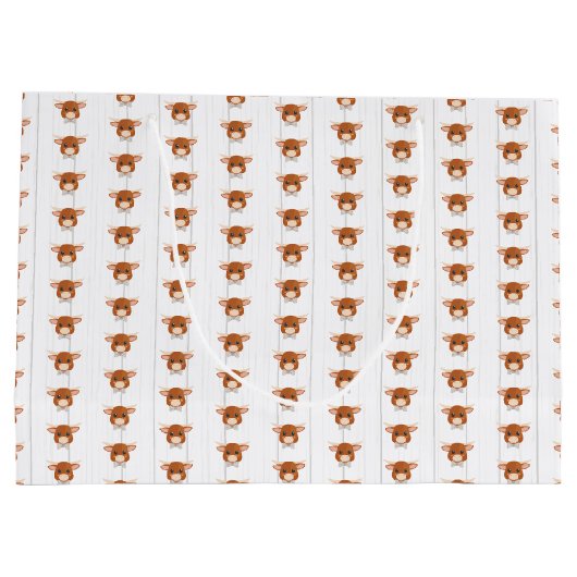 Baby Boy Longhorn Burnt Orange Groot Cadeauzakje (Achterkant)